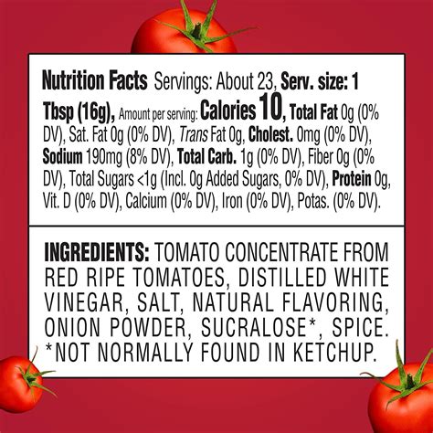 Heinz No Sugar Added Tomato Ketchup 13 oz - Healthy Condiment Choice ...