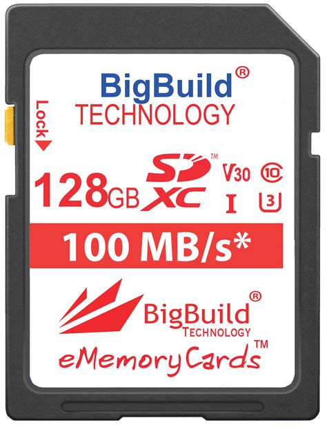 Buy BigBuild Technology 128GB Ultra Fast U3 SDXC 100MB/s Memory Card ...