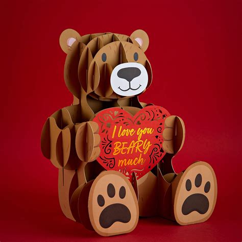 Snapklik.com : Giant Love Bear - Valentines Day Pop Up Card, Valentine ...