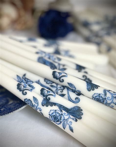 Chinoiserie / Candle Gift Sets / Blue and White / Blue Candles - Etsy ...
