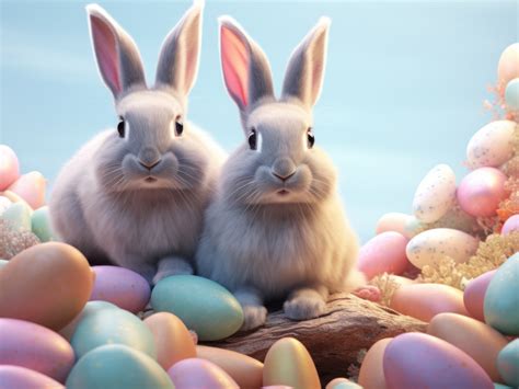 Download wallpaper look, holiday, hare, eggs, spring, rabbit, Easter ...