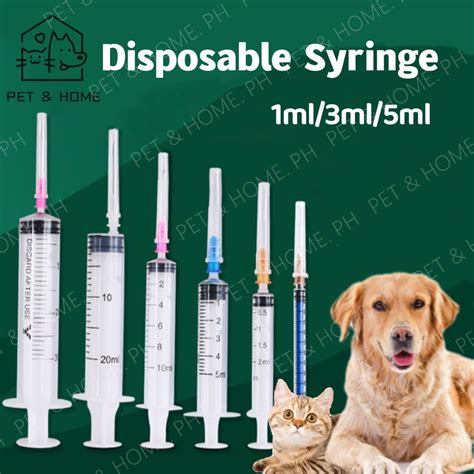 PET & HOME 1PC Pet Disposable Syringe With Needle Medicine Dropper For ...