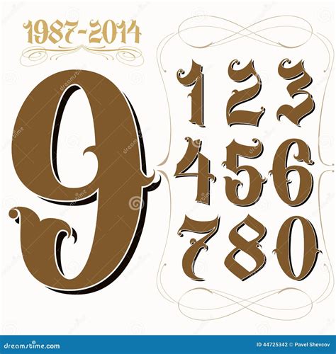 Gangster Tattoo Numbering stock illustration. Illustration of line ...