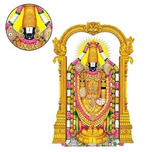 Rawpockets Decal ' Lord Tirupathi Balaji ' Multi-Color Wall Sticker ...