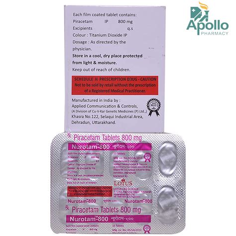 Nurotam-800 Tablet | Uses, Side Effects, Price | Apollo Pharmacy