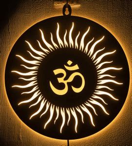 ART ENTERPISES Backlit OM 24 Inch 3D Wall Art with Led Backlight ...