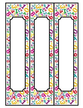 Image result for Math Bookmark