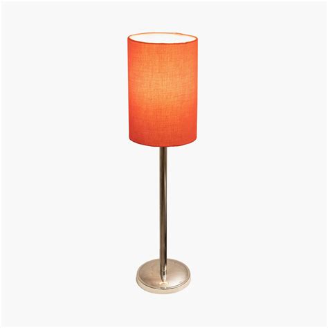 Buy HOMESAKE Red Steel Table Lamp With Linen Shade from Homesake at ...