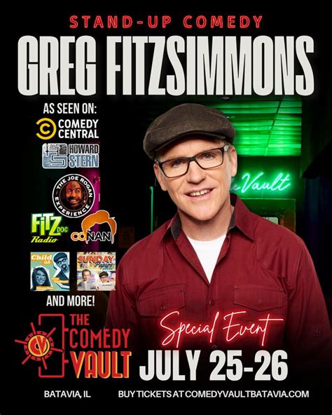 Greg Fitzsimmons added to The Comedy Vault’s July lineup – Shaw Local