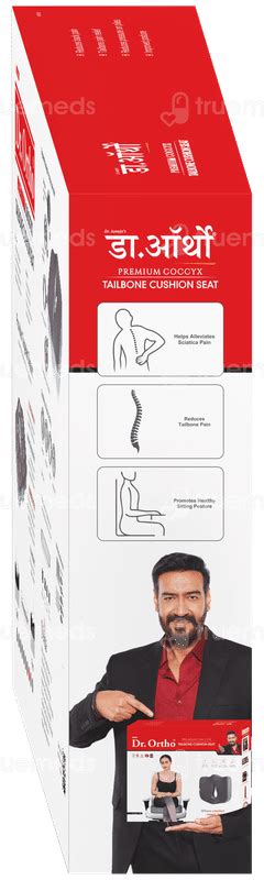 Dr Ortho Premium Coccyx Tailbone Grey Cushion Seat 1 - Uses, Side ...