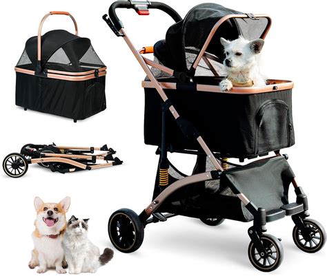 Amazon.com: Cttasty Pet Stroller, Dog Strollers with Removable Carrier ...