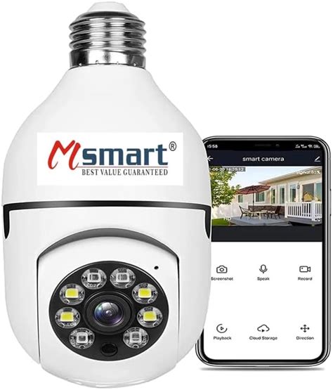 Buy Machsmart® XO Wi-Fi, 1440 P Wireless PTZ Bulb Shape, 24x7 Recording ...