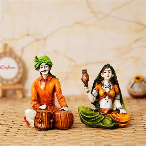 Colorful Combo of Rajasthani Craftsmen and Lady Playing a Musical Inst ...