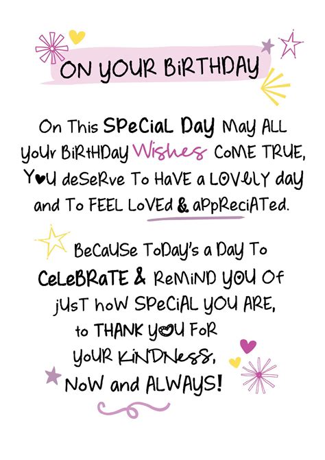 birthday card ideas words