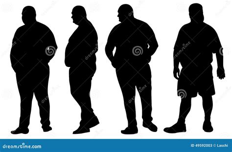 Fat men stock vector. Illustration of obese, diet, shape - 49592003