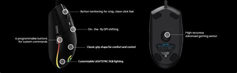 Buy Logitech G102 Wired Optical Mouse with Customizable RGB Lighting ...
