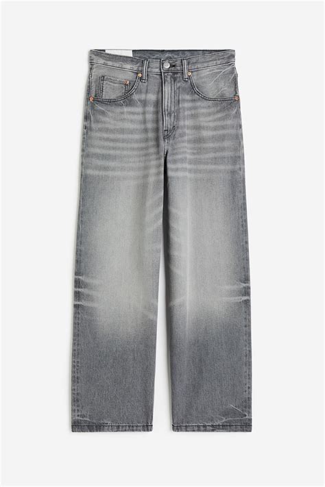 Baggy Jeans - Light gray denim - Men | H&M US