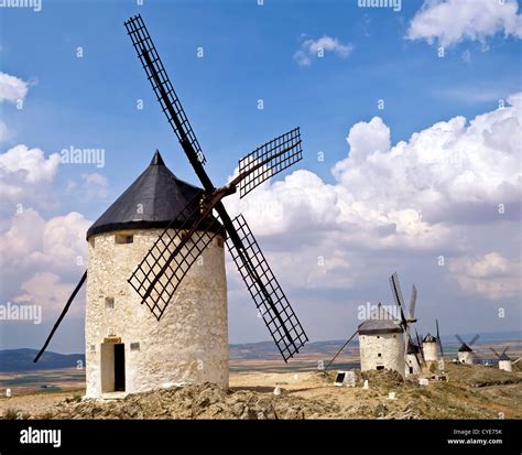 8323. Don Quixote's Windmills, La Mancha, Consuegra, Spain, Europe ...