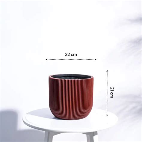 Ugaoo Planter Ball Groove (Merlot Red) – Gardening