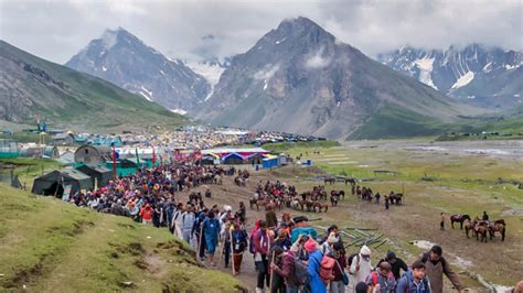 Amarnath Yatra halted for second successive day as heavy rain lashes ...