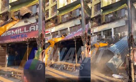 Bulldozers In Mira Road: Demolition Of Illegal Properties Where Clashes ...