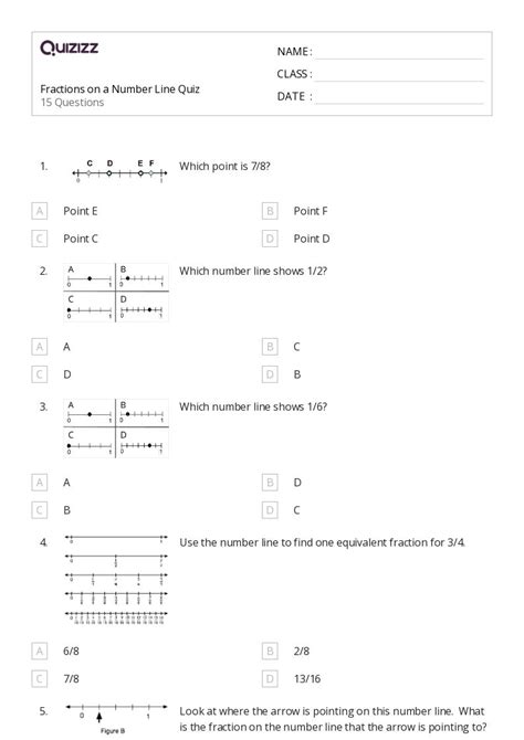50+ Fractions on a Number Line worksheets for 7th Class on Quizizz ...