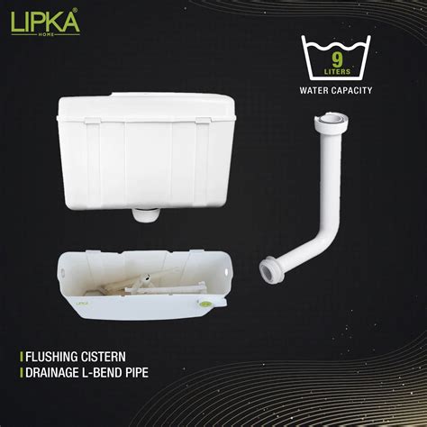 Round Flushing Cistern/ Flush Tank (White) |Commode not included| - LI ...
