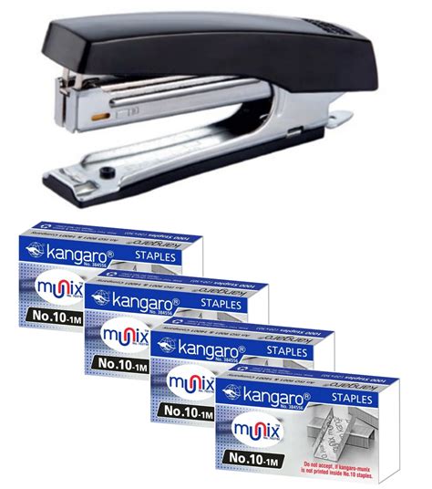 Kangaro HD-10D Stapler With 4 Packs of No. 10-1M Staple Pins Top ...