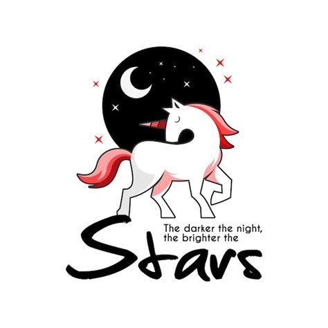 Magischer niedlicher Einhorn-Vektor-Cartoon-Stil | Premium Vektor