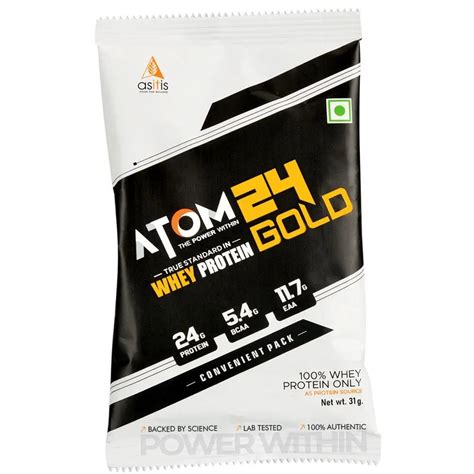 S-IT-IS ATOM 24 Gold Whey Protein Single Serving Sachet - 31 grams — AS ...