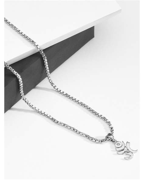The Bro Code Silver Plated Stylish OM Pendant Necklace for Men – toniq ...