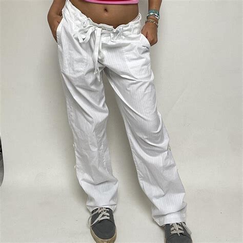 Monsoon Women's White Trousers | Depop