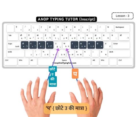 Online Inscript Hindi Typing Lesson - 3 | Anop Typing Tutor