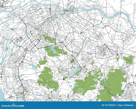 Map of the City of Dongguan, China Stock Illustration - Illustration of geography, 2020: 161758347