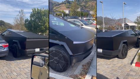 Lead Designer at Tesla Seen in a Matte Black Cybertruck – Video » Car ...