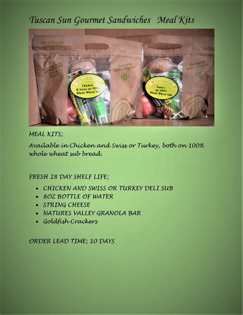 Grab & Go Lunch Kits Customers Fresh Choice On The Go 28 Day Shelf Life ...