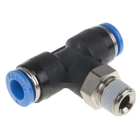 QST-1/8-6 Festo | Festo QS Series Tee Threaded Adaptor, Push In 6 mm to ...