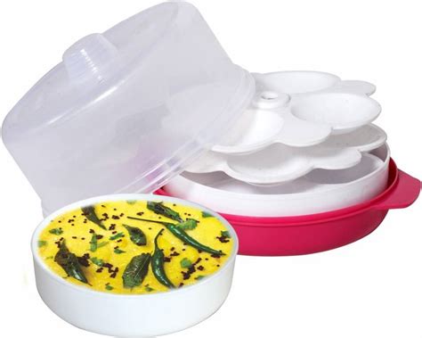 Wonder Plastic Healthy Idli Dhokla Maker Combo Microwave Safe, Big Idli ...