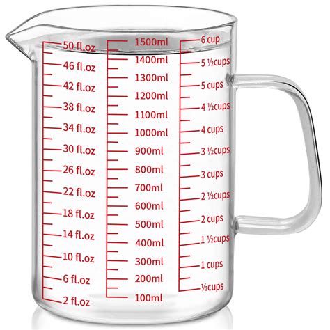 Luvan Glass Measuring Jug 1 5l 6 Cup Easy To | Desertcart INDIA