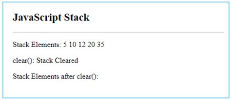 Image result for JavaScript Implementation in Stack Based Storage Management's