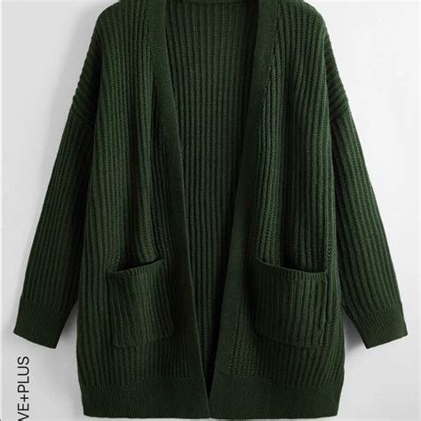 Plus Green Cardigan in 2024 | Cardigan, Open front cardigan, Green cardigan