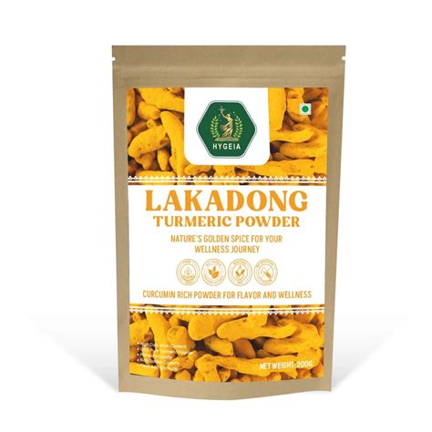 HYGEIA Lakadong Turmeric Powder, 200g, 8-12% Curcumin, Organic Wild ...