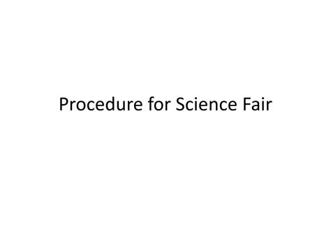 Image result for Procedure Science Project