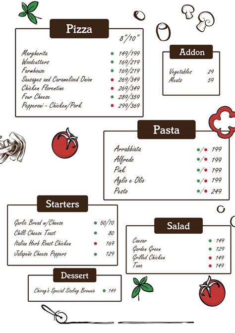 Menu at Tutto Pepe, Pune