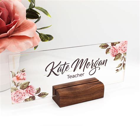 Buy ARTSWAVE Personalized Desk Name Plate Plaque | Unique Gift | Wood ...