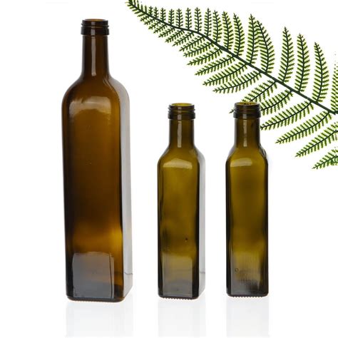 Wholesale Bulk 100ml 500ml Square Glass Olive Oil Bottles with Screw ...