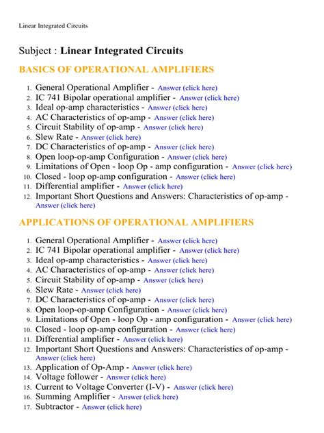 Rezultat imagine pentru Operational Amplifier Lecture Notes