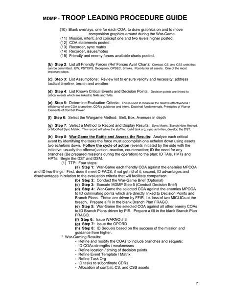 Mdmp How To Guide | DOC