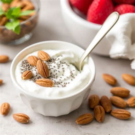 Greek Yogurt with Chia Seeds and Almonds: A Nutritious and Flavorful Snack