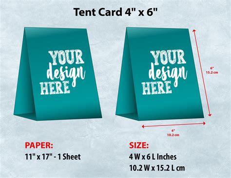 4x6 Tent Card Template